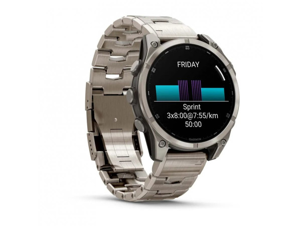 GARMIN FENIX 8 47MM AMOLED SAPPHIRE TITANIUM С VENTED ТИТАНИЕВА КАИШКА 010-02904-40