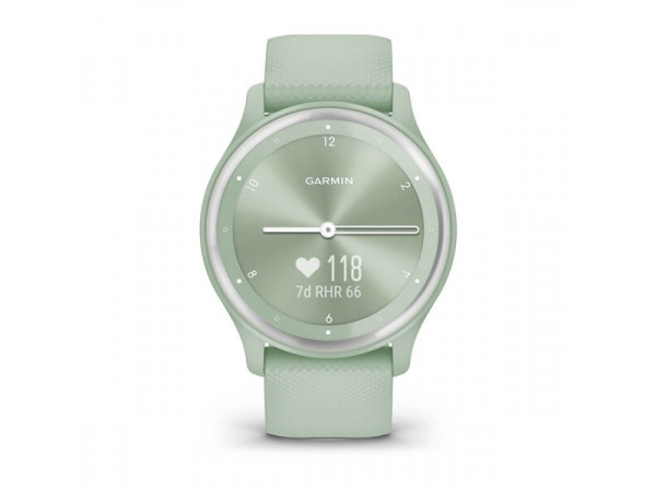 GARMIN VIVOMOVE SPORT COOL MINT КОРПУС И СИЛИКОНОВА КАИШКА С SILVER АКЦЕНТИ 010-02566-03