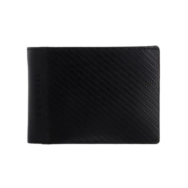 Мъжки портфейл Bugatti - Comet M, RFID защита, черен