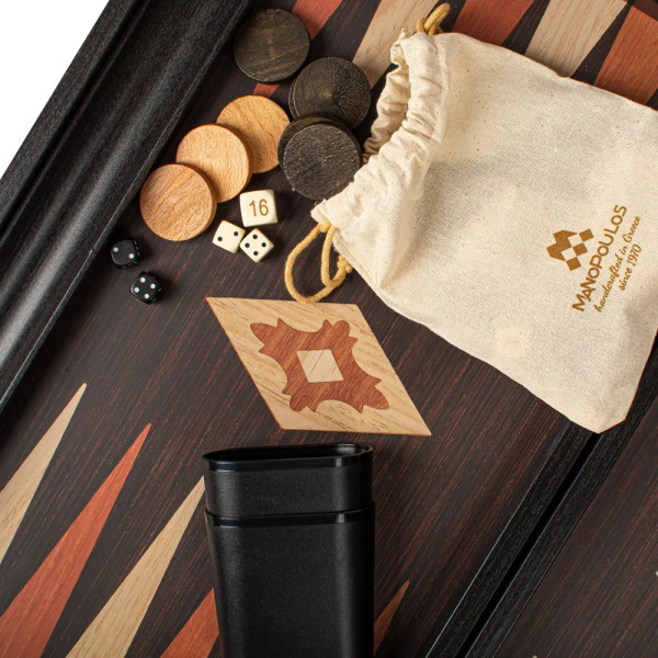 BACKGAMMON FOR GAME MANOPOULOS - WENGE, 47X38 CM