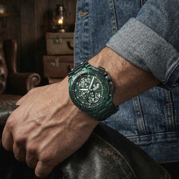 часовник festina f20758 1 мъжки хронограф зелен циферблат classicwatches.bg
