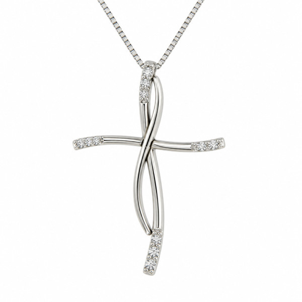 Cara Diamanti gold necklace with diamonds CLN1319H