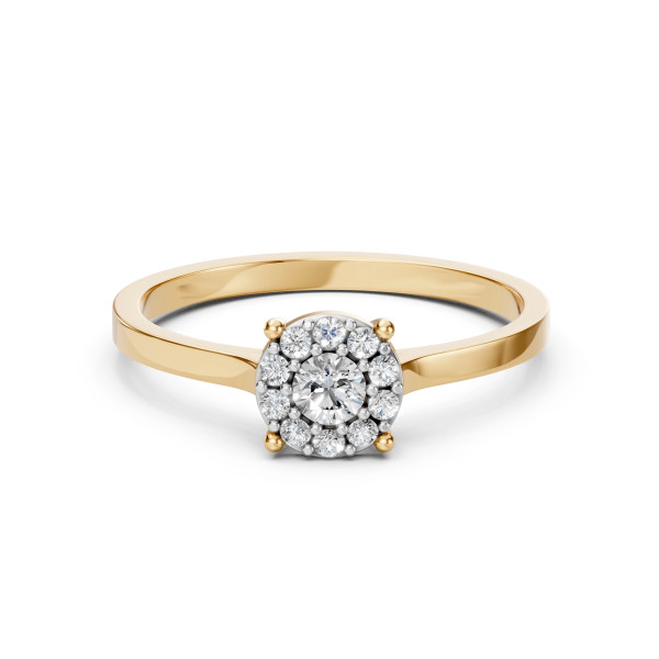 Cara пръстен с диаманти 0.15+0.15 ct – ЗЛАТНО БИЖУ 14К K101-10017/1Y(3.4)/14K