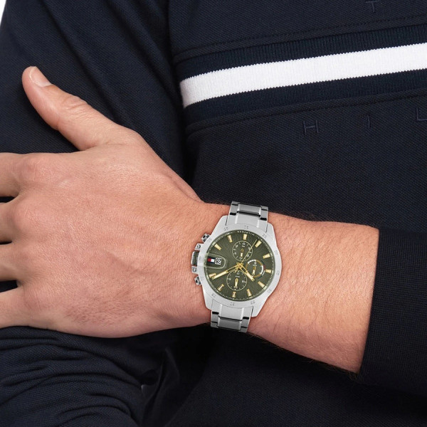 Tommy Hilfiger 1792197 мъжки хронограф зелен циферблат ClassicWatches.bg

