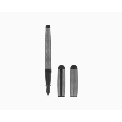 ПИСАЛКА S.T.DUPONT LINE D LARGE GRAPHITE AND MATT BLACK LACQUERED FIREHEAD GUILLOCHE 410002L