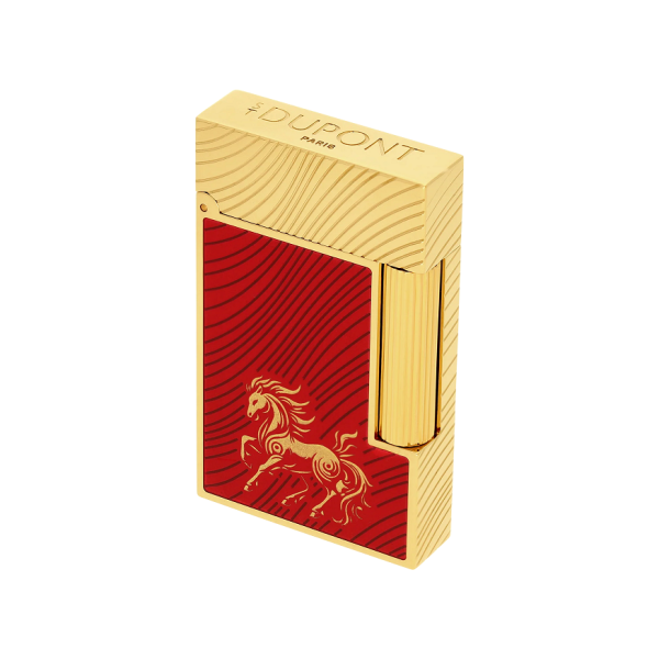 Запалка S.T.Dupont Ligne 2 Chinese New Year Horse Guilloche Red C16080CL