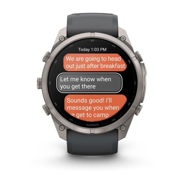 Garmin Fenix 9 Pro inReach Titanium с Graphite/Black силиконова каишка 010-04337-21