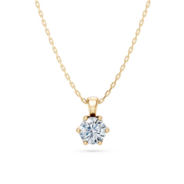 Cara колие с диамант 0.50 ct GIA сертификат – ЗЛАТНО БИЖУ 14К K104-10004Y(5.1)/14K