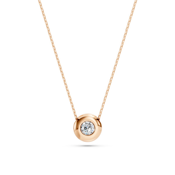 Cara колие с диамант 0.15 ct – ЗЛАТНО БИЖУ 14К K104-10007R(3.4)/14K