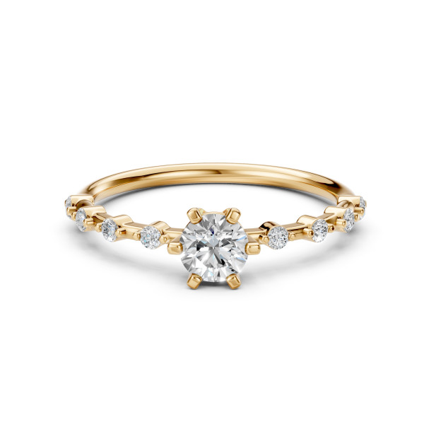 CARA Златен пръстен с диаманти 0.50+0.16 ct GIA сертификат K101-10095Y