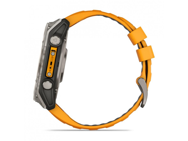 GARMIN FENIX 8 51MM AMOLED SAPPHIRE TITANIUM СЪС SPARK ORANGE/GRAPHITE СИЛИКОНОВА КАИШКА 010-02905-11