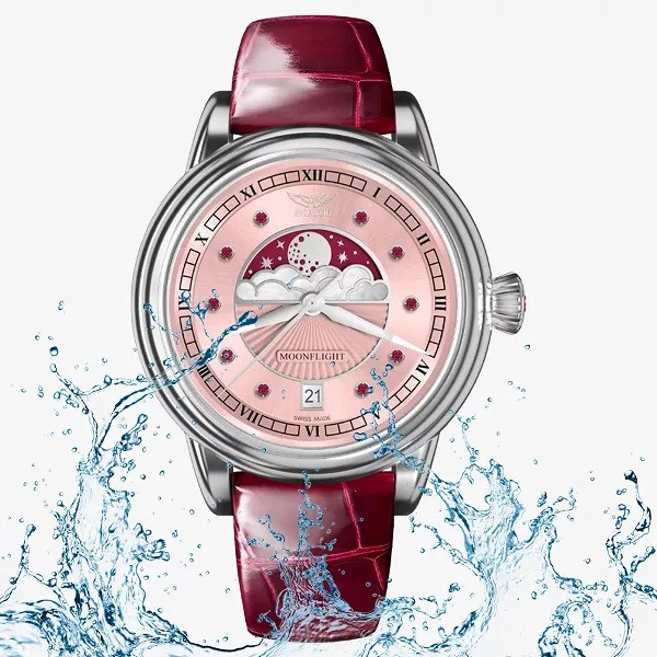 ЧАСОВНИК АVIATOR DOUGLAS MOONFLIGH GEMSTONE EDITION RUBY 36MM V.1.33.0.417.4