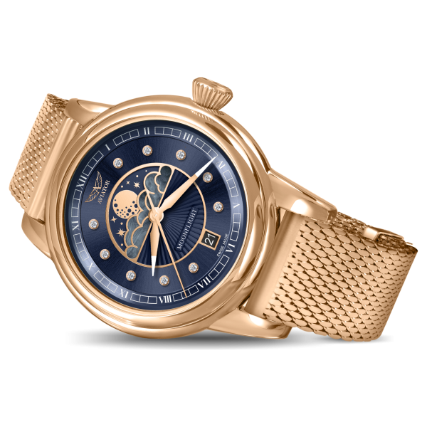 Часовник AVIATOR DOUGLAS MOONFLIGHT DIAMONDS 36M V1.33.2.380.5