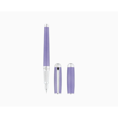 ПИСАЛКА S.T.DUPONT LINE D LARGE LILAC AND PALLADIUM LACQUERED FIREHEAD GUILLOCHE 410000L