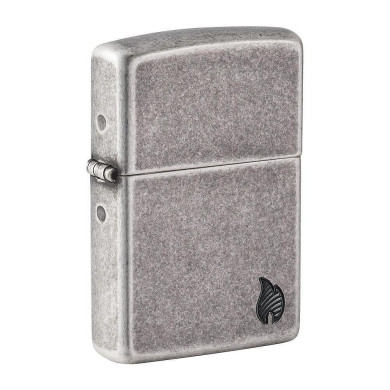 Запалка Zippo - Armor® Antique Silver Flame Design