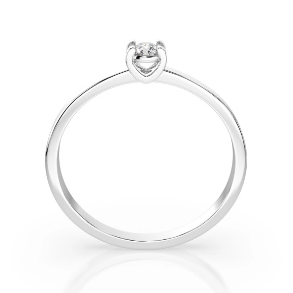 Cara пръстен с диамант 0.10 ct – ЗЛАТНО БИЖУ 14К K101-10022W(3.0)/14K