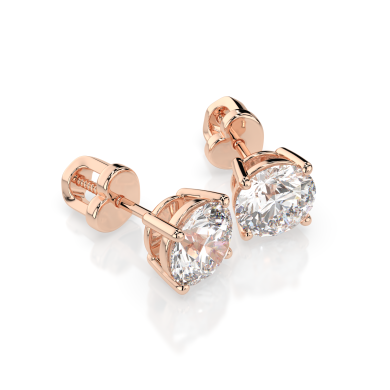 CARA Златни обеци с диаманти 1.40 ct GIA сертификат K102-10012R