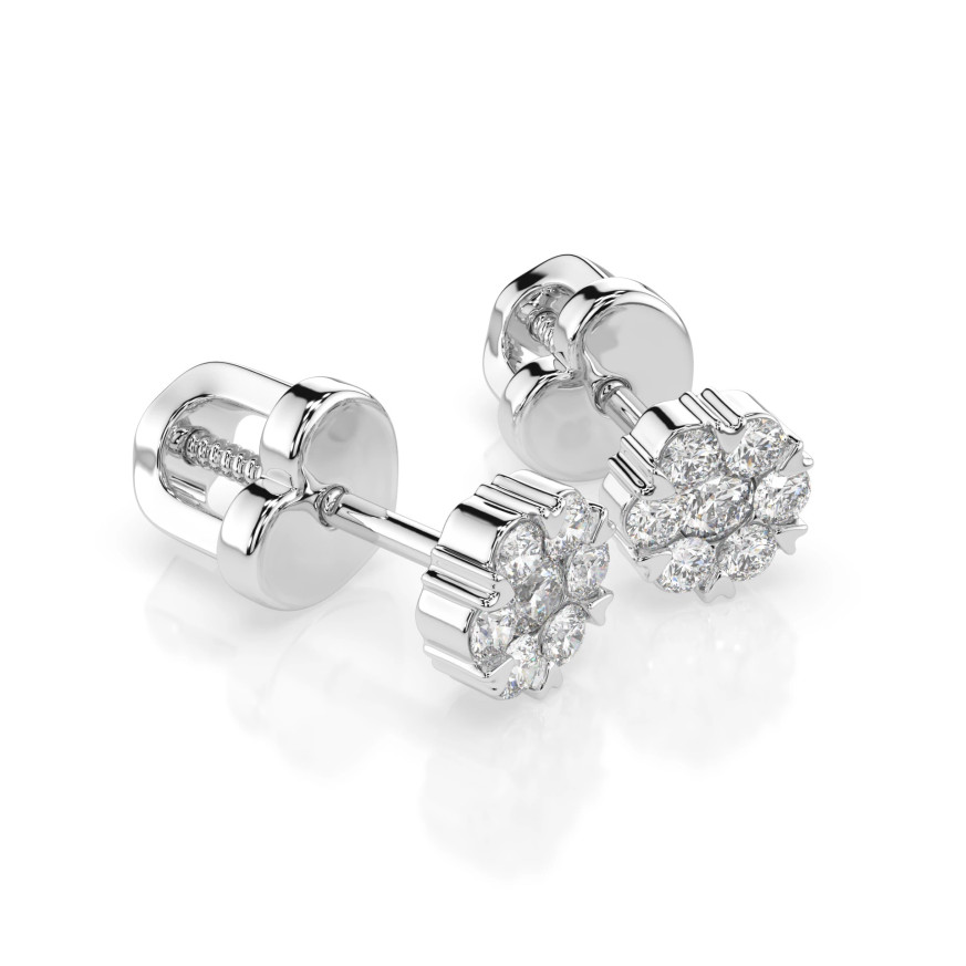 Cara обеци с диаманти 0.06+0.18 ct – ЗЛАТНО БИЖУ 14К K102-10015W(2.0)/14K