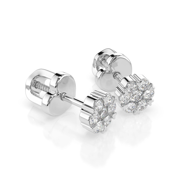 Cara обеци с диаманти 0.06+0.18 ct – ЗЛАТНО БИЖУ 14К K102-10015W(2.0)/14K