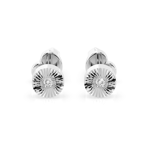 Cara обеци с диаманти 0.04 ct – ЗЛАТНО БИЖУ 14К K102-10049W/14K