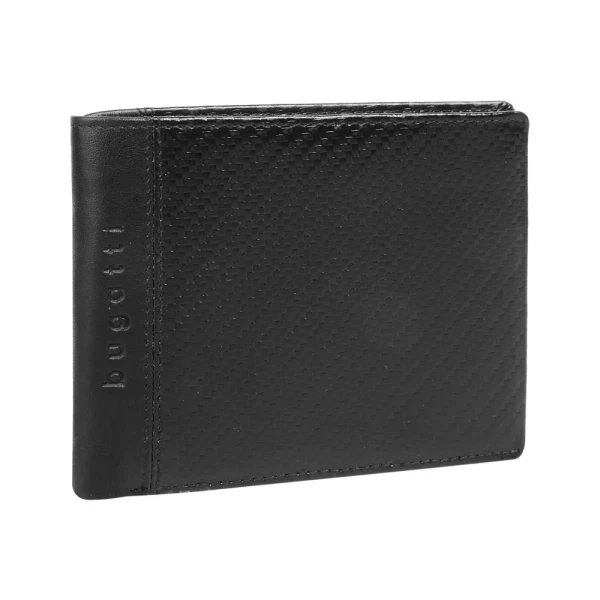 Мъжки портфейл Bugatti - Comet, с RFID защита, черен