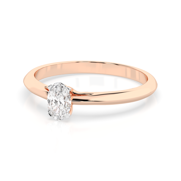 CARA Златен пръстен с диамант 0.40 ct GIA сертификат K101-10190R OV