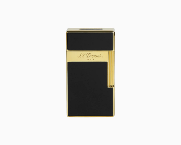 ЗАПАЛКА S.T.DUPONT  BIG D LIGHTER BLACK LACQUER AND GOLD 25002