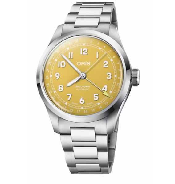 Oris Big Crown Pointer Date 01 754 7798 4069-07 8 20 06 – автоматичен часовник с жълт циферблат – ClassicWatches.bg