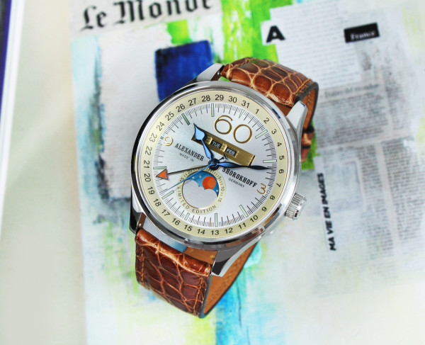 ALEXANDER SHOROKHOFF AVANTGARDE FULL CALENDAR MERKUR AUTOMATIC 43.5MM LIMITED EDITION 31PCS AS.VK-MKR5