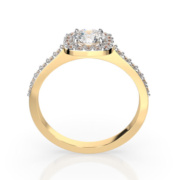 CARA Златен пръстен с диаманти 0.30+0.27 ct GIA сертификат K101-10152Y 