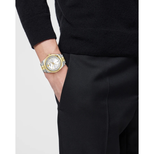 луксозен часовник versace с биколорна верижка и greca дизайн classicwatches.bg