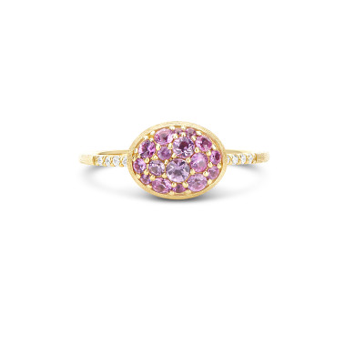 NANIS BOULES ПРЪСТЕН РОЗОВ ЦАПФИР / ДИАМАНТИ AS23-609