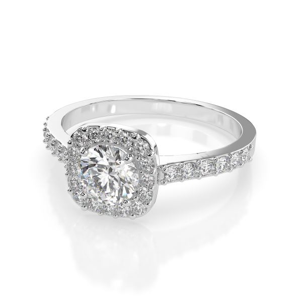 CARA Златен пръстен с диаманти 0.30+0.27 ct GIA сертификат K101-10152W 