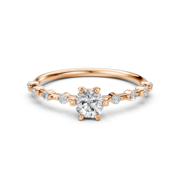 CARA Златен пръстен с диаманти 0.50+0.16 ct GIA сертификат K101-10095R