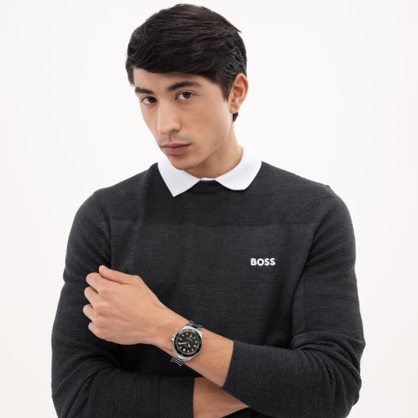HUGO BOSS 1514294 мъжки спортен часовник със зелен безел – classicwatches.bg