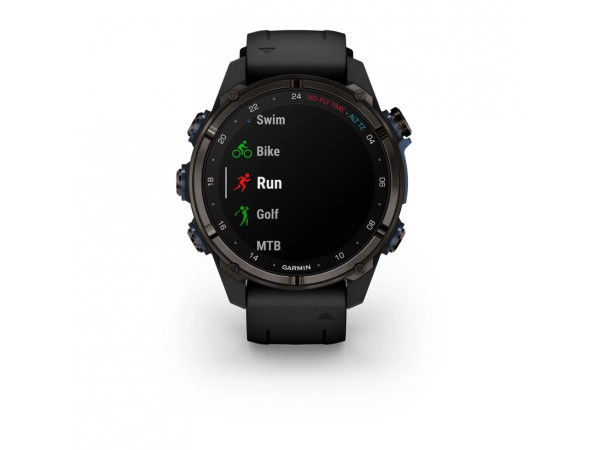 GARMIN DESCENT MK3I 43ММ CARBON GREY DLC ТИТАН С ЧЕРНА СИЛИКОНОВА КАИШКА 010-02753-11