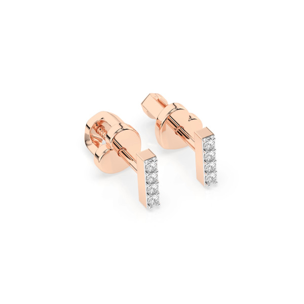 Cara обеци с диаманти 0.08 ct – ЗЛАТНО БИЖУ 14К K102-10069R/14K