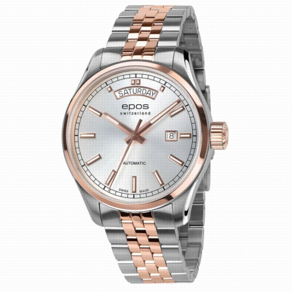 часовник epos 3501.142.34.98.44 автоматичен day date двуцветен classicwatches.bg