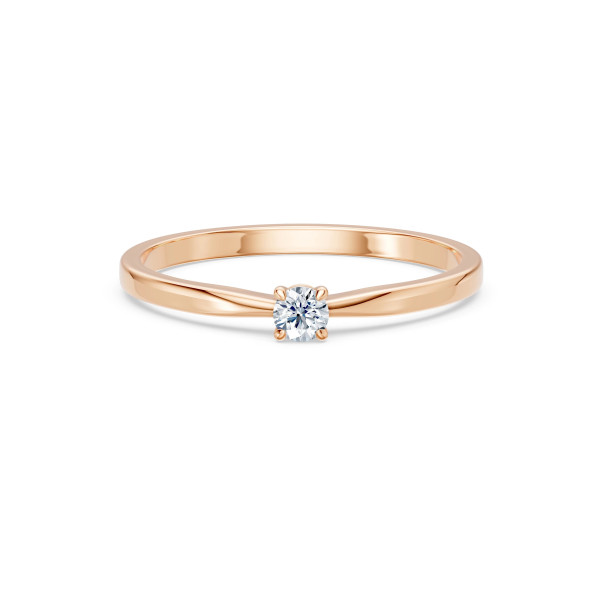 Cara пръстен с диамант 0.10 ct – ЗЛАТНО БИЖУ 14К K101-10116R(3.0)/14K