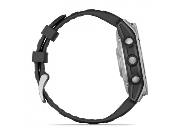 GARMIN FENIX E 47 ММ AMOLED STAINLESS STEEL С BLACK СИЛИКОНОВА КАИШКА 010-03025-00