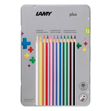 Цветни моливи Lamy plus - 12x бр, метална кутия