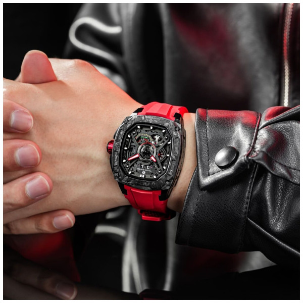 TSAR BOMBA Dark Matter 5 Automatic Red TB8605-01