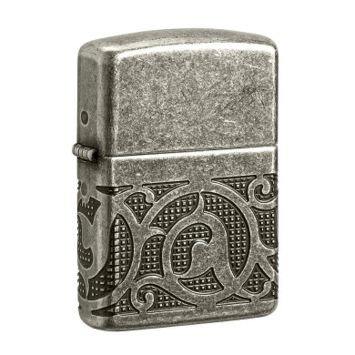 Запалка Zippo - Armor® Antique Silver Pattern Design