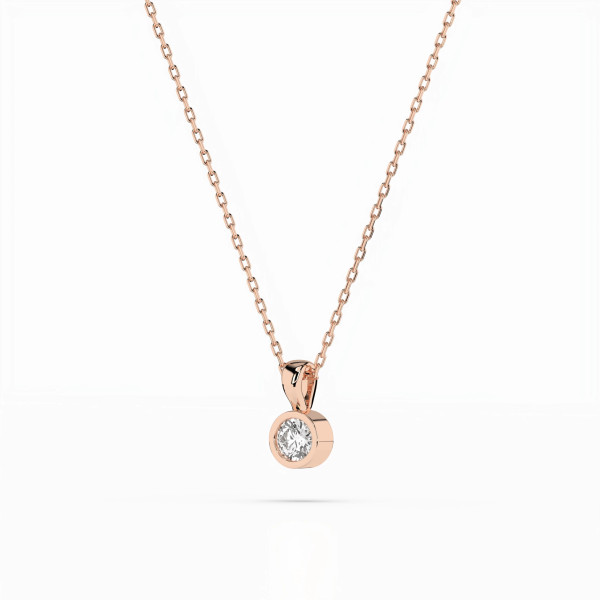 Cara колие с диамант 0.10 ct – ЗЛАТНО БИЖУ 14К K104-10010R(3.0)/14K