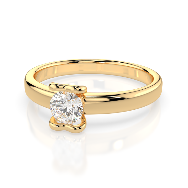 CARA Златен пръстен с диамант 0.30 ct GIA сертификат K101-10013Y 