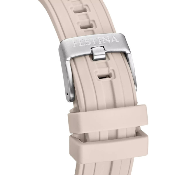 часовник festina f20755/2 изглед отпред бежова каучукова каишка classicwatches.bg