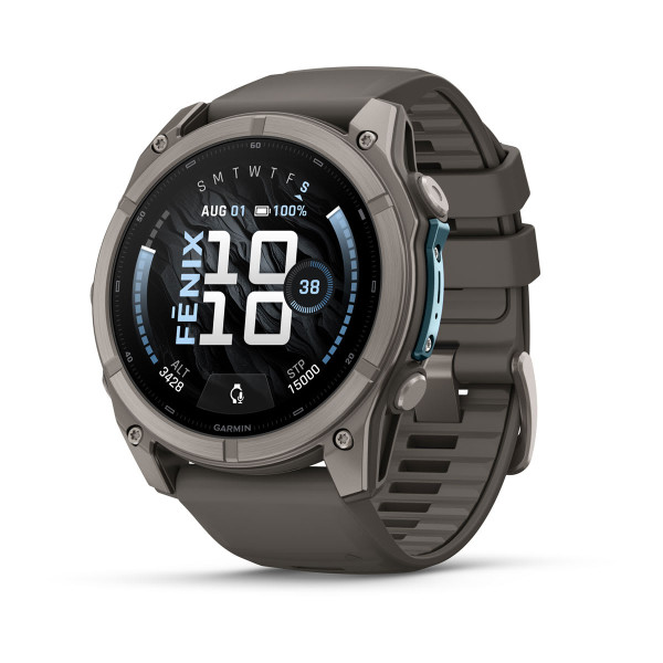 Garmin Fenix 9 Titanium с Pebble Grey силиконова каишка 010-04763-01