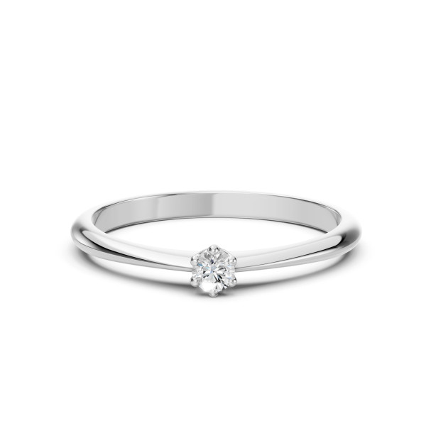 Cara пръстен с диамант 0.15 ct – ЗЛАТНО БИЖУ 14К K101-10027W(3.4)/14K