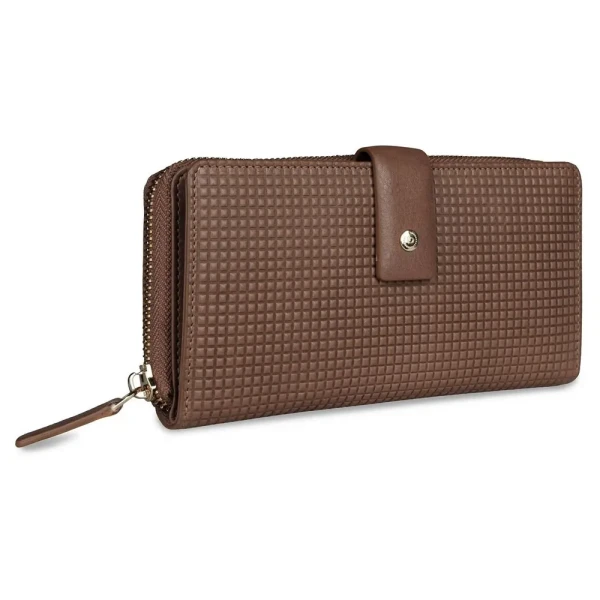 Дамски портфейл Bugatti - Noemi Long, RFID защита, кафяв