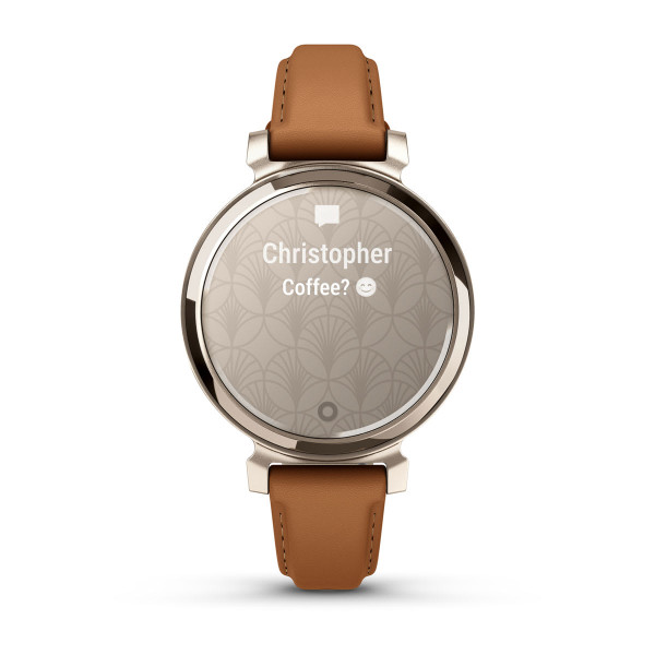 Garmin Lily 2 Classic Cream Gold with Tan leather strap 010-02839-72
